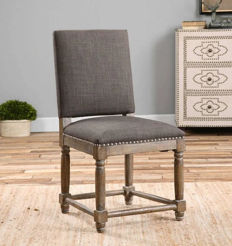 Uttermost Laurens 23 1/4" Wide Nailhead Trim Slate Gray Accent Chair - Picture 1 of 5