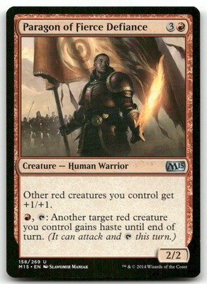 Paragon of Fierce Defiance #158 (LP) Magic 2015 M15 Magic MTG