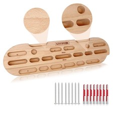 Wooden Hangboard Rock Climbing, Climbing Fingerboard with Mounting Kit for Bo...