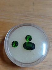 2.65Cts Total Chrome Diopside 2 Round 1 Oval Top Quality Loose Gemstones 3pcs
