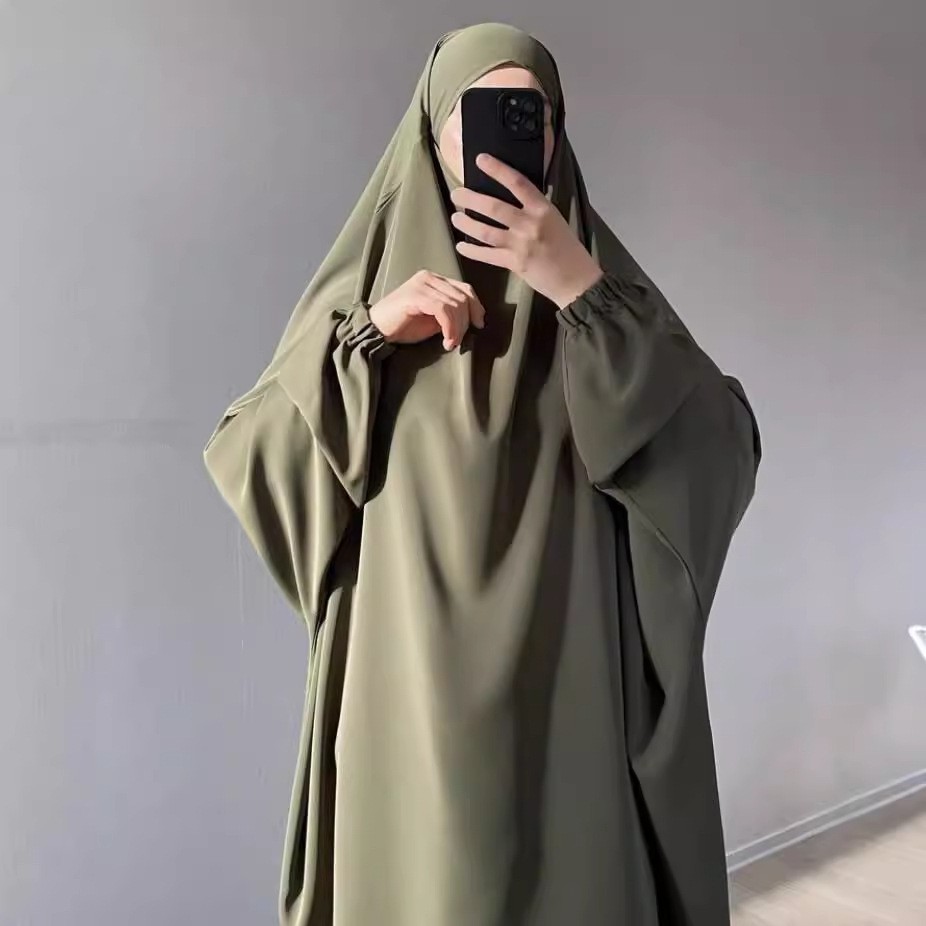 2 pezzi Abaya donne musulmane abo da preghiera lungo