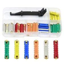 Vkinman 30 Pcs + 1Pc Fuse Box Assortment Bakelite Auto Fuses Replacement for