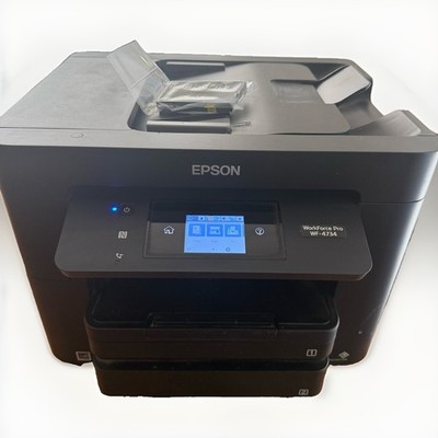 Epson Workforce Pro WF-4734 All-in-One Printer with Wi-Fi & Bluetooth. New Ink