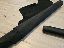 4-5oz MATTE BLACK UTILITY FULL GRAIN M-SOFT LEATHER HIDE PANEL,SHEET,12x24 22 sq