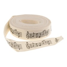 5 Yards Nota Musicale Stampato Tessuto Nastro Regalo Pacchetto Artigianale