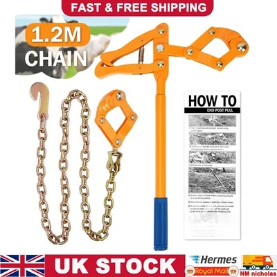 LAMPTOP Heavy Duty Chain Strainer Monkey Cattle Wire Fence Puller Stretcher Tensioner