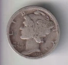 1925-P MERCURY DIME 10¢ PHILADELPHIA 90% SILVER COIN UNITED STATES MINT