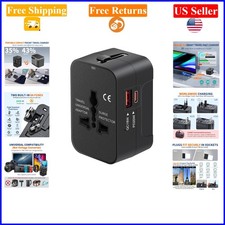 Universal Travel Adapter USB C, All-in-One, 150 Countries, Fast Charge