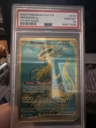 Pokémon Miraidon ex SV: Paldean Fates Hyper Rare Holo 243/091 PSA 10