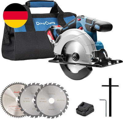 Dong Cheng 20V Akku Handkreissäge Ø165Mm, 5000RPM, Schnitttiefe 59 Mm, 0-50° (In