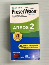 PreserVision AREDS 2 Formula Eye Vitamin & Mineral Suppl. 90 Softgels Exp.08/26