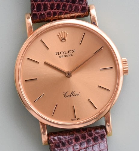 Vintage ROLEX 5109 Ladies Cellini 18k Gold Original Band Manual Wind MINT