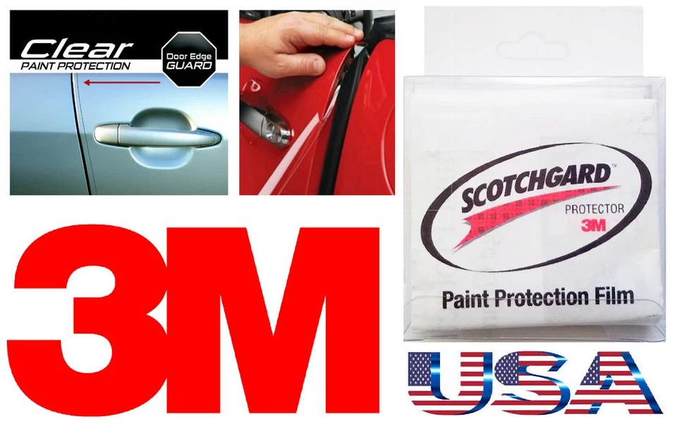 3M 1"x120" Protector de Borde de Puerta Pintura Protección contra Arañazos Tira de Película Transparente + Escobilla de Enjugador Foto 2 de 4