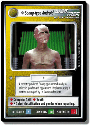 Star Trek: Soong-type Android [Foil] [Lightly Played] STCCG Decipher 1E