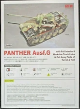 Rye Field Model 1/35th Scale Panther G - Directions from Kit No. 5019