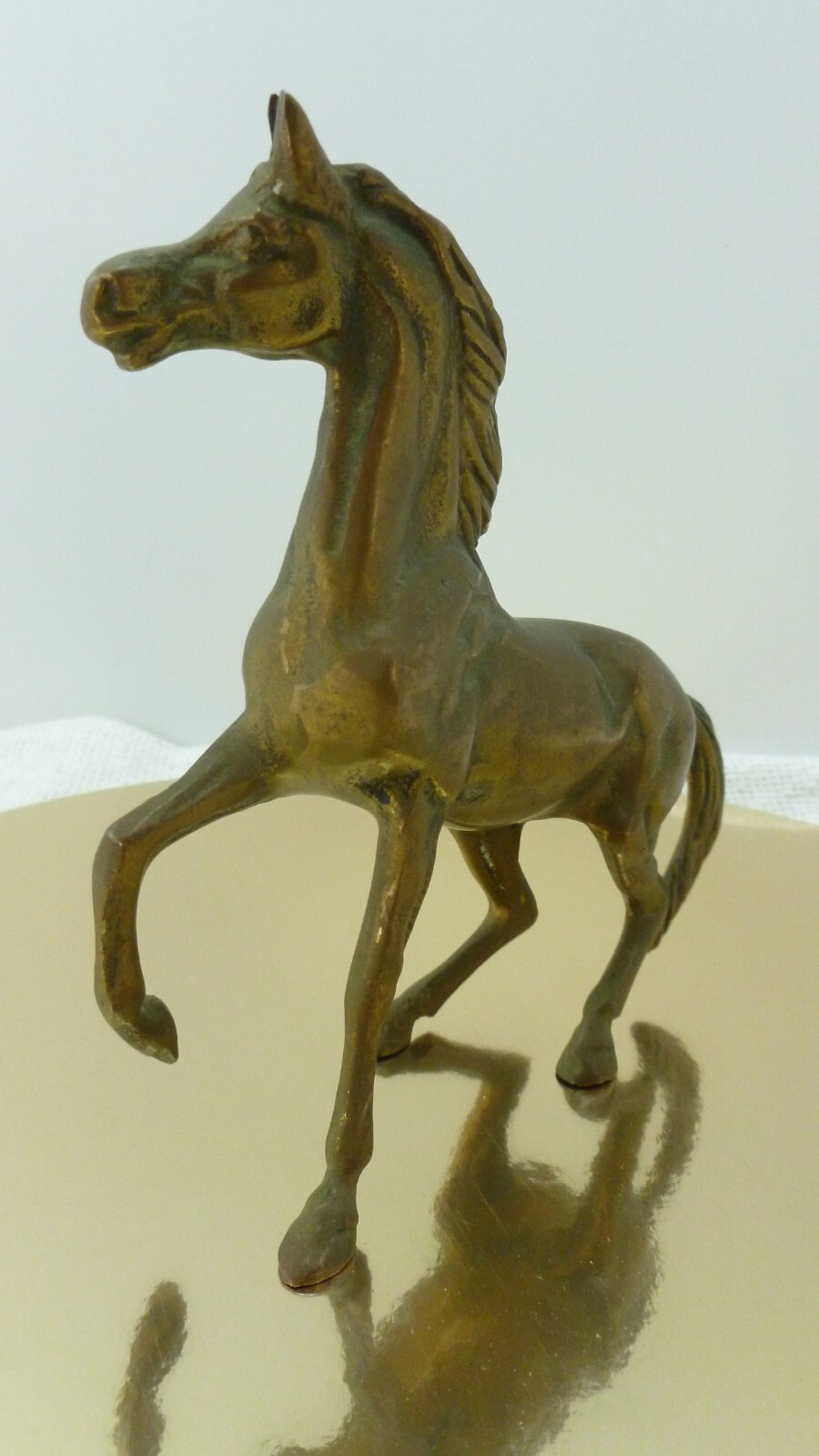 Vintage Solid Brass Running Horse Statue eBay