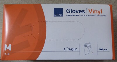 2 x Einweghandschuhe 100 St. Classic Vinyl Gloves Puderfrei Gr. M 7-8 von Abena 