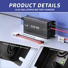 Timeusb Chargeur De Batterie LiFePO4 14,6V 40A Avec Prise Anderson