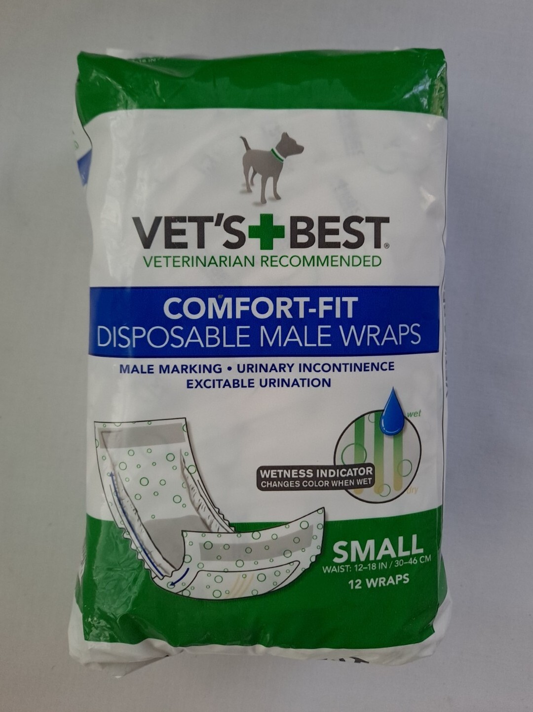 Vet's Best Male Wraps for Dogs, ComfortFit Disposable, Small, 12 Count 31658104499 eBay