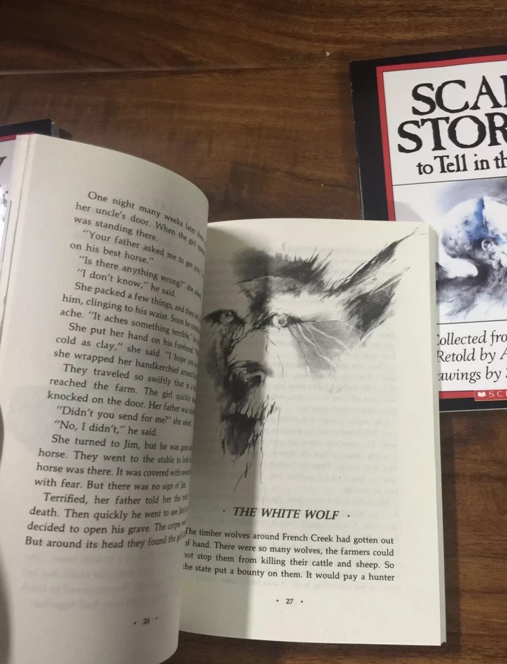 Scary Stories To Tell In the Dark Treasury Bk Set 1 2 3 Original Alvin Schwartz Foto 4 de 4