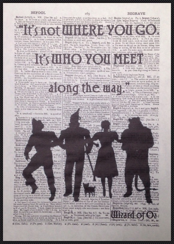 Wizard Of Oz Quote Vintage Dictionary Print Wall Art Picture Dorothy