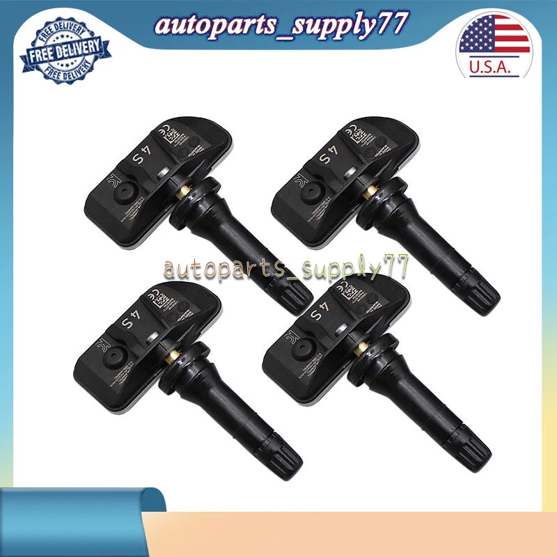 Paquete de 4 sensores de presión de neumáticos de 433 MHz TPMS para GMC Yukon (XL) 2021-2023 13533166 EE. UU. Foto 4 de 4