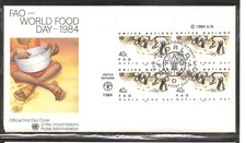 United Nations NY SC # 420 FAO-World Food day1984 FDC. UNPA