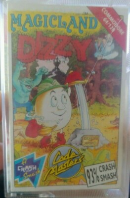 Magic Land Dizzy (Codemasters 1987) Commodore 64 (Box, Manual, Tape) works 8-bit