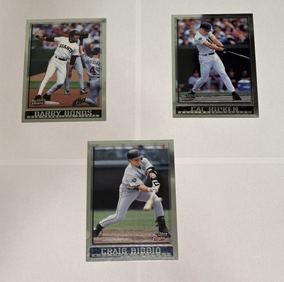 1998 Topps Super Chrome Jumbo's CAL RIPKEN/BARRY BONDS/CRAIG BIGGIO 3 Card Lot