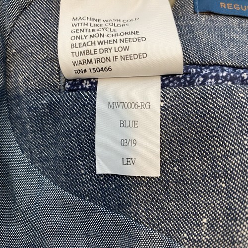 Fairlane Blazer Sport Coat Mens Medium Linen Blend Blue Regular Fit Two Button - Picture 9 of 14
