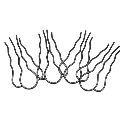 8Pcs Hair Fork Clip Metal Black Coating Vintage Elegant U Shaped Hair Side Combs - Picture 7 of 12