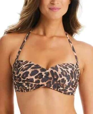 NWT BAR III Convertible Cheetah Bandeau High Waist Bikini Medium yse1123