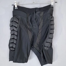 Men's Protective Padded Bike Shorts Stretchy Waist Black Size S