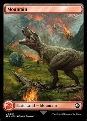 Mountain Basic Land Full Art Foil #24 | REX Jurassic World