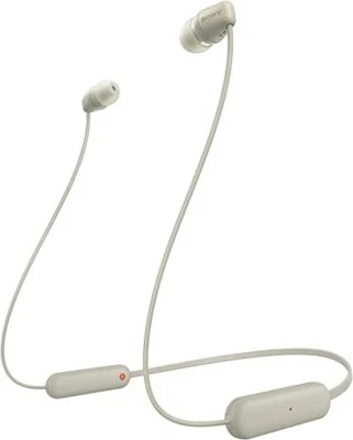 Sony kabellose WI-C100 In-Ear-Kopfhörer, integriertes Mikrofo, Bluetooth), Taupe - Bild 1 von 3