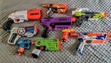 NERF Fortnite Zombie Strike Quadrot Splitstrike Captain America Elite 9 pc lot