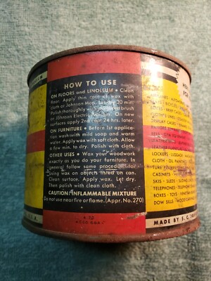 Vintage Johnson's Wax Can | eBay