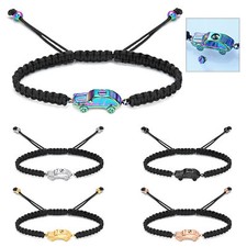 Stainless Steel Car Urn Locket Funeral Urns Braided Bracelet for Cremation Ashes