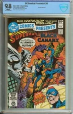 DC COMICS PRESENTS #30 CBCS 9.8 WHITE PAGES // SUPERMAN/BLACK CANARY TEAM-UP