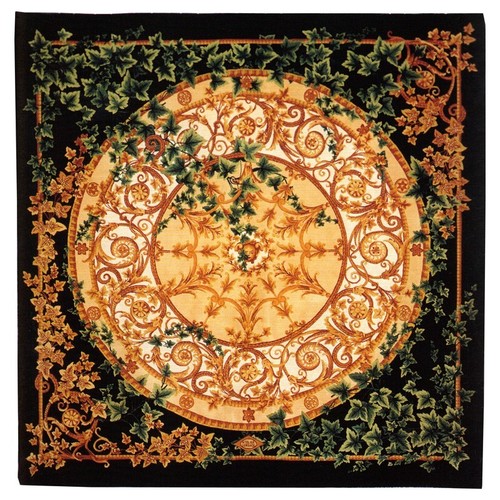Gianni Versace Black Ivy Rug 10' x 13' Very fine Hand Knotted By Artisans