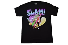 Looney Tunes Mens Slam! Bugs Bunny Dunking Basketball Over Taz Shirt New S-XL