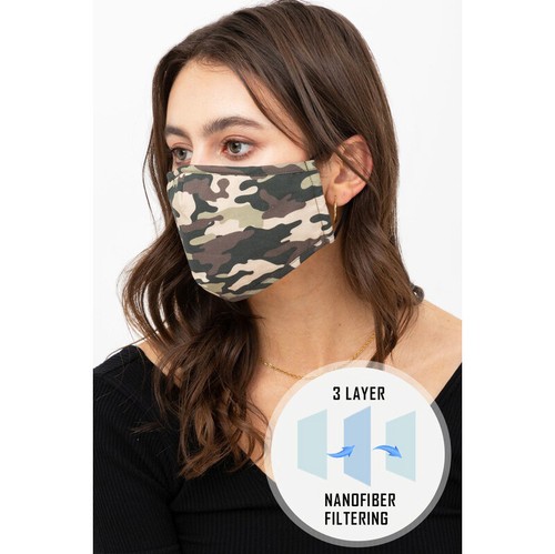 Máscara facial de moda de algodón reutilizable de calidad para adultos filtro bolsillo nariz alambre bonito - Imagen 100 de 169