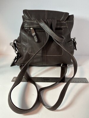 Tignanello Brown Leather Backpack Purse Bag | eBay display picture 2
