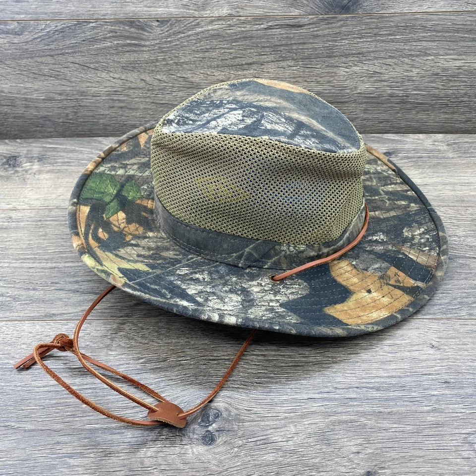 Paramount Outdoors Camouflage Mesh Boonie Hat Mossy Oak Men's Size M Army Green - Image 4 of 4