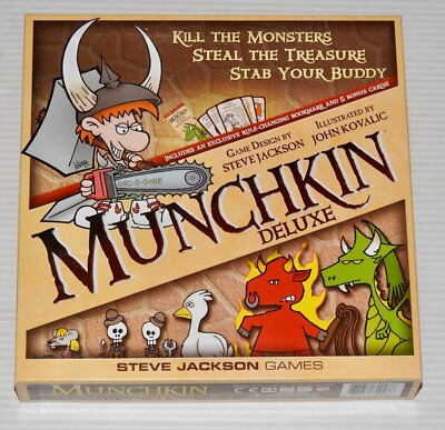 Munchkin Deluxe Board game by Steve Jackson Games 5 Bonus card/bookmark edition