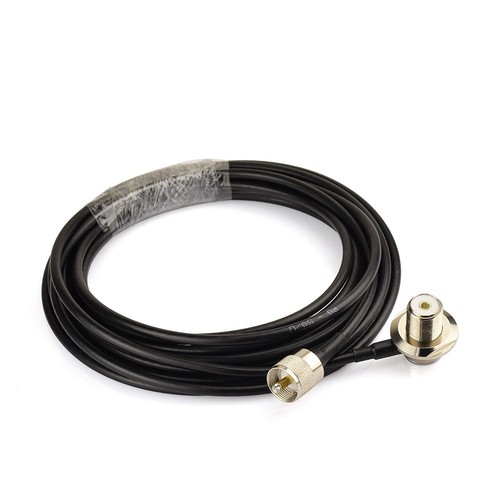 Fix Bracket Lip Mount with PL259 to SO 239 5m Length Cable for Ham Radio Antenna - Picture 3 of 10