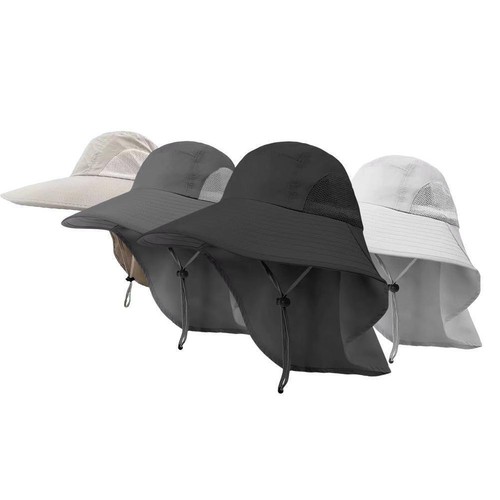 Wide Brim Sun Hat UV Protection Bucket Cap HikingFishing Safari X3E6 - Picture 2 of 15