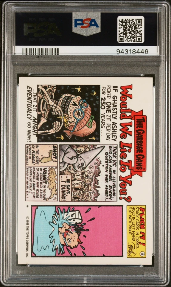 1988 Garbage Pail Kids Series 14 OS14 GLUT TONY 568a PSA 10 GEM POP7! - Image 2 of 2