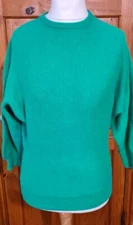 Wear-Fair Green  Lue Lambswool Angora Jumper Size Small Good Condition