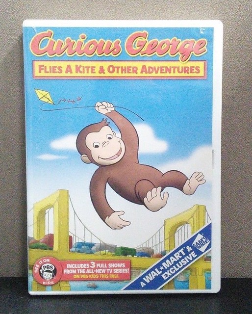 Universal Curious George Flies A Kite 3 Adventures Walmart Monkey Dvd Pbs Movie For Sale Online Ebay